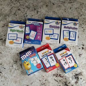 Add, subtract, multiply, divide, words flashcards